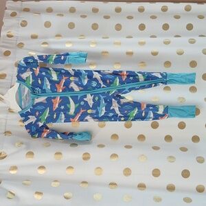 Little Sleepies Rad Reef Sharks Bamboo Viscose Zippy 6-12 Mo